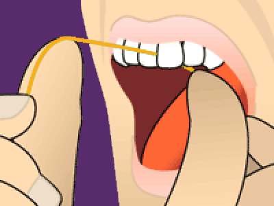 Flossing instructions step 3